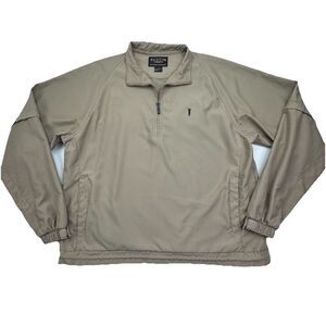 Austin Golf Windbreaker Pullover Mens XL Beige 1/4 Zip Lightweight